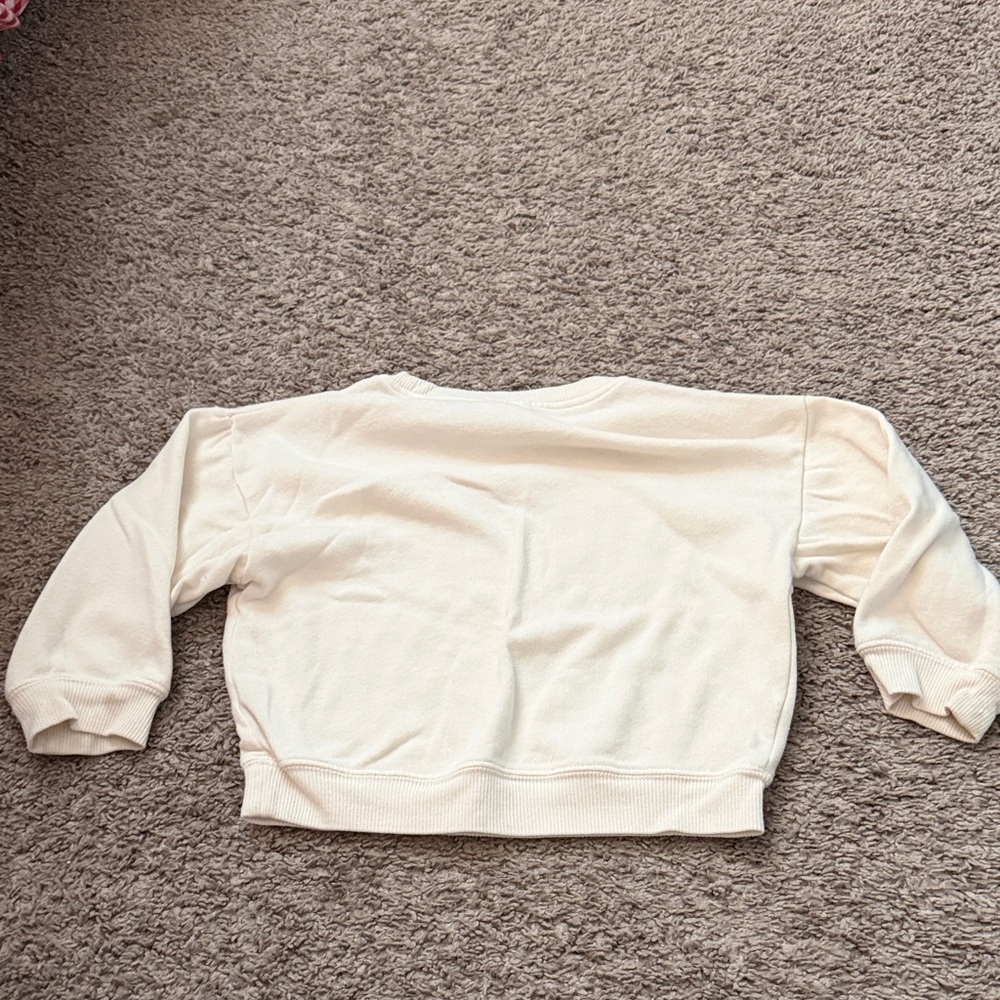 Tullabee Cream Kids Reindeer Sweatshirt Santa’s little Helper 3T - Picture 4 of 4